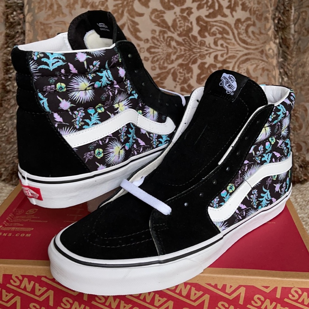 Vans Sk8-Hi Paradise Floral Black/True White Men’s - Picture 10 of 16
